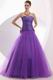 Modest Sweetheart A-line Blue Violet Puffy Dance Party Dress