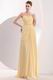 Sweetheart Column Champagne Yellow Prom Dress With Side Split