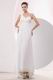 Right One Shoulder High Low Skirt White Chiffon Dress