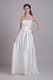 Floor Length White Very Formal Dresses With Bowknot Decorate