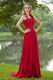 Halter Top Wine Red Prom Dresses With Halter Skirt