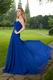 Buy Prom Dresses Sweetheart Royal Blue Chiffon Front Split Skirt