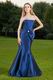 Sweetheart Neckline Mermaid Marine Blue Skrit Prom Dress
