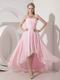 Sweetheart High-low Baby Pink Chiffon Skirt Prom Dress