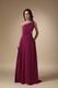 Cross Back One Shoulder Purple Long La Prom Party Dress