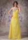 Top Designer 2014 Yellow Dress With One Shoulder Long Skirt