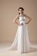 Scoop Ivory Chiffon Maternity Prom Dress With Pearl Decorate