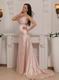 Empire Waist Backless Sexy Pink Celebrity Pageant Dress For Lady