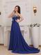 Royal Blue Chiffon Women In Cheap Formal Dresses With High Slit