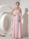 Strapless Baby Pink 2014 Prom Party Dress For Cheap