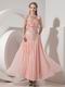 Ankle-length Blush 100D Chiffon Discount Prom Dress VvDress