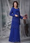 Spaghetti Straps Royal Chiffon Mather Of Bride Dress and Coat Modest