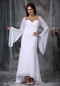 Simple High-low Long Sleeves White Mother Of Bride Dress Modest