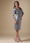 Grey Knee-length Mother Of The Bride Dress With Jacket Modest