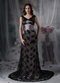 Modest V-neck Mother Of The Bride Dress With Black Lace Modest