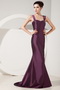 Dark Purple Mermaid Wide Straps Mother Of Bride Dress And Jacket Modest