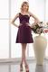 One Shoulder Purple Mother Of The Bride Beach Dress