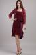 Short Burgundy Chiffon Mother of the Bride Dress With Jacket