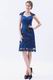 Navy Blue Junior Mama Of The Bride Dress With Applqiue