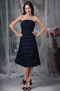 Navy Blue Strapless Lace Layers Short Prom Dress Cheap Knee Length Sexy