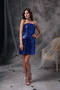 Mini-length Short Prom Dress Made By Royal Blue Sequin Knee Length Sexy