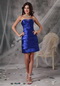 Designer Royal Blue Short Prom Dress Knee Length Knee Length Sexy