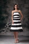 Black and White Ombre Layers Skirt Short Prom Dress 2014 Knee Length Sexy