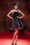 Black One Shoulder Mini-length Prom Dress Made By Net Knee Length Sexy