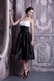 White and Black Spaghetti Straps Prom Dress With Corset Short Skirt Knee Length Sexy