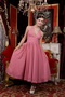 Old Rose Pink Halter Chiffon Tea-length Homecoming Dress Designer Knee Length Sexy