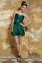 Dark Green Sweetheart Mini-length Sexy Short Prom Party Dress Knee Length Sexy