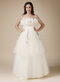 Strapless Cream Layers Maternity Wedding Dress Fashional Pregnant