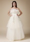 Strapless Cream Layers Maternity Wedding Dress Fashional Pregnant