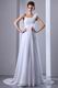 Elegant One Shoulder Maternity Wedding Dress With Feather