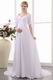 Modest Half Sleeves White Wedding Dress For Maternity