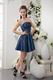 Navy Blue Strapless Taffeta Bridesmaid Dress For Cheap