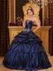 Remarkable Handmade Navy Dress To Girls Quinceanera Party