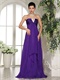 New Look V Shaped Eggplant Purple Long Bridesmaid Dress Empire Waist