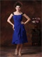 Royal Blue Wedding Guest Bridesmaid Dress Black Lace Wide Straps