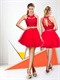 Scarlet Two-Pieces Dropped Waist Softly Tulle Short Homecoming Dress Beaded