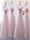 Baby Pink and Baby Blue Flowers Bodice Bridesmaids Dress Series Sale