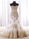 Sparkle Pineapple Pattern Mermaid Train White Celebrity Dress Luxury