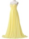 Daffodil Floor Length Elegant Beaded Sweetheart Neckline Chiffon Skirt