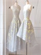 Silver Striated Lace Series Bridesmaid Dress Luminous Yellow Shivering