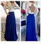 Pearl Embellished Chiffon Pageant Prom Dress Long Lace Sleeves
