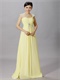 Vivacious Floor Length Daffodil Chiffon Dress For Meeting Wear