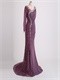 Half Lace Half Chiffon Fabric Grayish Purple Evening Prom Dress Factory