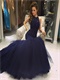 Slender Beaded Mermaid Navy Blue Evening Reception Party Dress