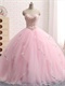 Lovely Pink Quince Puffy Dance Gown Girls Gift At Cheap Price