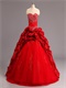 Discount Red Taffeta Bubble and Tulle Quinceanera Court Dress Lace